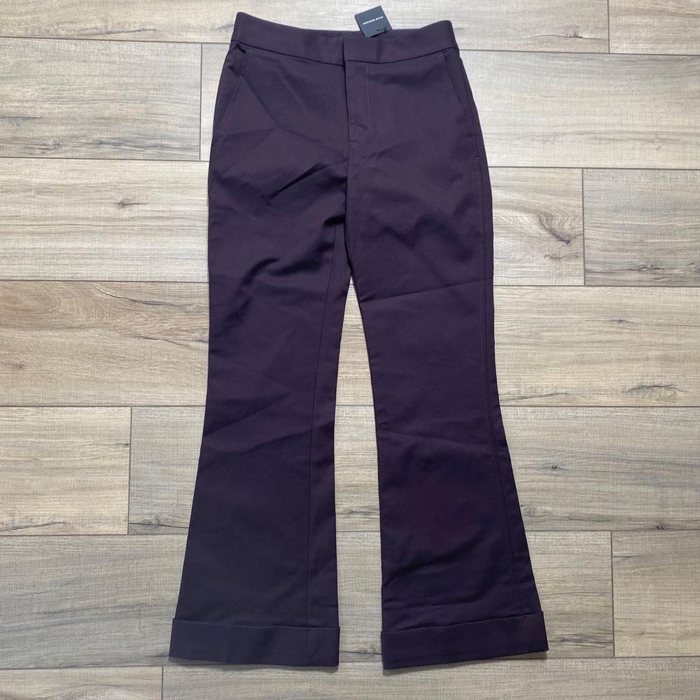 Club Monaco Women Cropped Kick Flare Size 00 Plum